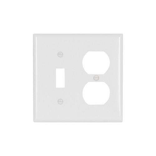 Eaton Cooper Wiring Combination Wallplate, White (White)