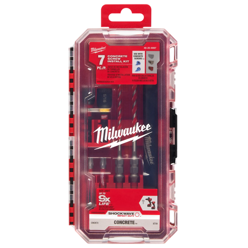 Milwaukee 7PC. SHOCKWAVE Impact Duty™ Carbide Hammer Drill Bit Concrete Screw Install Set