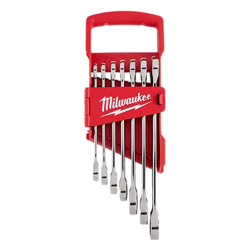 Milwaukee 7pc Ratcheting Combination Wrench Set - SAE (7 Pc)