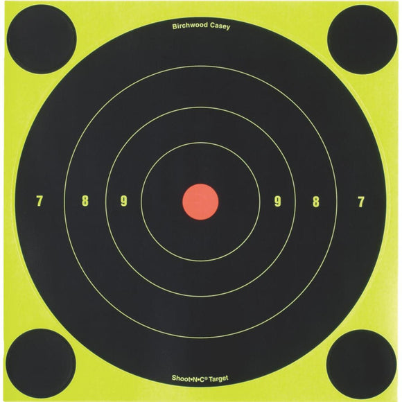 Birchwood Casey Shoot-N-C 8-Inch Sighting Adhesive Paper Bulls-Eye Target