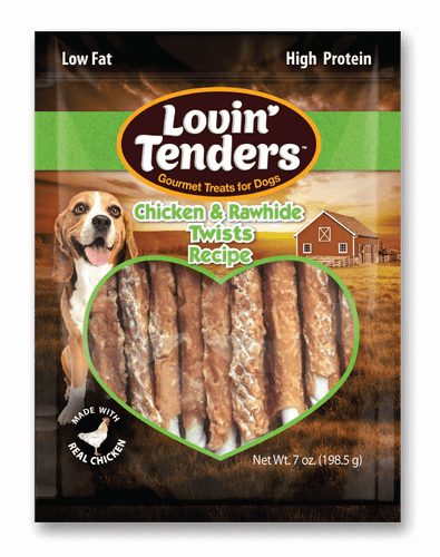 Lovin' Tenders 5 Chicken & Rawhide Twists, 7 oz