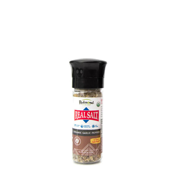 Redmond Real Salt® Organic Garlic Pepper Grinder