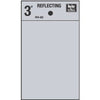 Address Letters, Blank, Reflective Black/Silver Vinyl, Adhesive, 3-In.