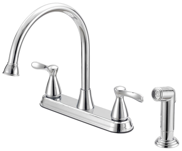 Boston Harbor Kitchen Faucet 4-Faucet Hole Chrome Plated