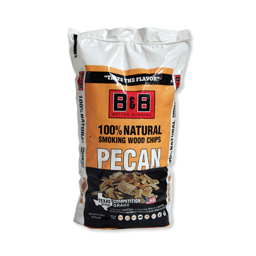 B&B Charcoal Pecan Wood Chips for Smoking