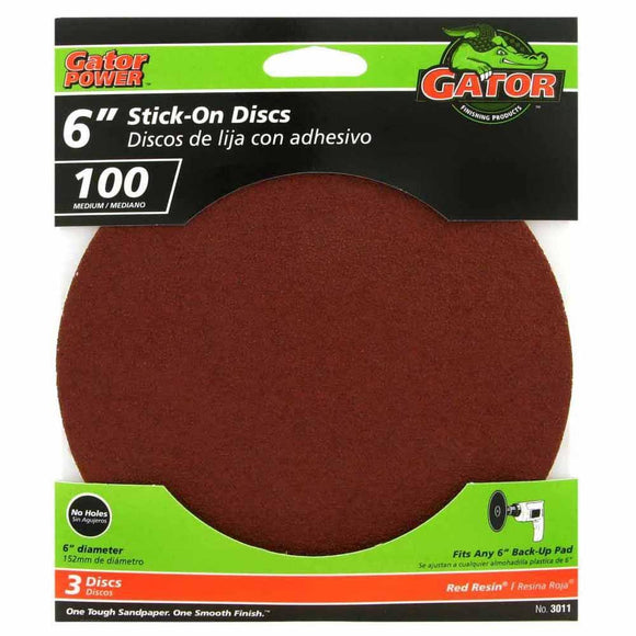 Gator Stick-On Sanding Discs  100 Grit