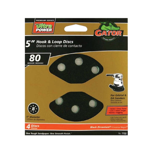 Gator 5 random orbit sanding discs 80 Grit