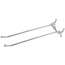 Pegboard Double Angle Hook, Galvanized Steel, 6-In., 2-Pk.