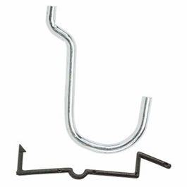 Pegboard Curved Angle Hook, Galvanized Steel, 1-In., 6-Pk.