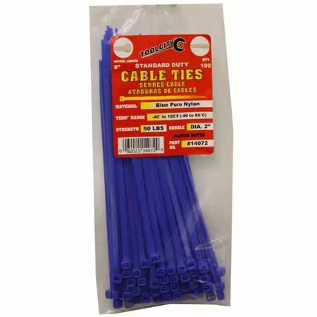 Tool City 8 in. L Blue Cable Tie 100 Pack