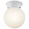 LED Light, Flush Mount, White/White Lens, 620 Lumens, 8-Watt, 5-13/16-In.