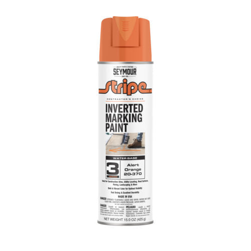 Seymour 20-370 Seymour Stripe 3-Series Inverted Ground Marking Paint, Alert Orange (15oz)