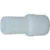 Nylon Male Pipe Thread Insert Adapter, White, 1/2-In. MIP