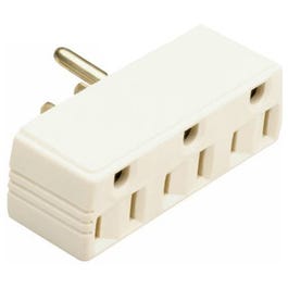 15A Ivory Plug In Triple Outlet Adapter