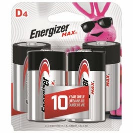 MAX Alkaline Batteries, D, 4-Pk.