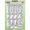 House Address Number Set, Peel & Stick, Silver/Prism Vinyl, 3-In.