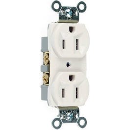 Duplex Outlet, Heavy-Duty, Ivory, 125-Volt, 15-Amp