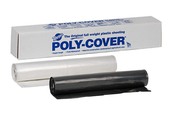 Warp Brothers Poly-Cover® Genuine Plastic Sheeting 10ft. X 25ft. 3 Mil (10' x 25' x 3 Mil, Clear)