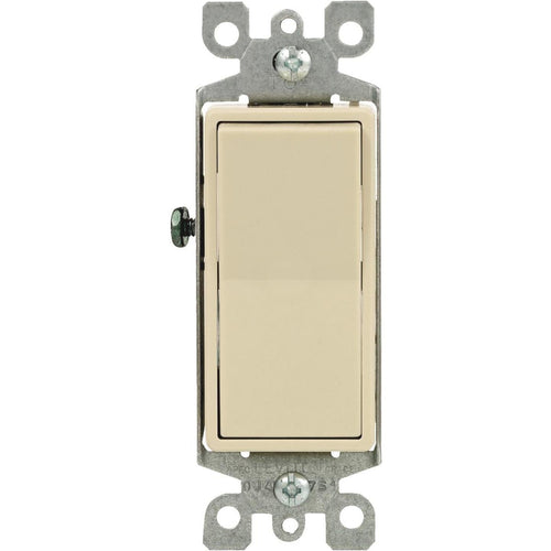 Leviton Decora Commercial Grade 20 Amp Rocker Single Pole Switch, Ivory