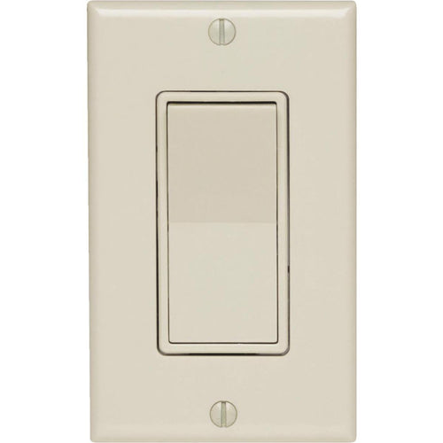 Leviton Decora Residential Grade 15 Amp Rocker Single Pole Switch, Light Almond