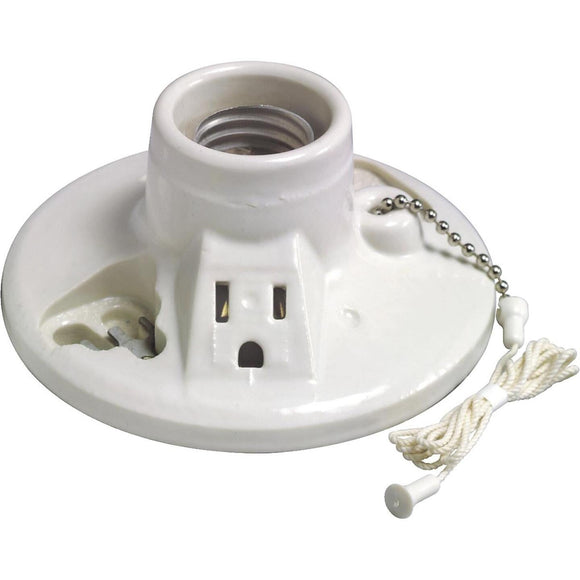 Leviton White Porcelain Incandescent Lampholder