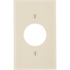 Leviton 1-Gang Smooth Plastic Single Outlet Wall Plate, Ivory