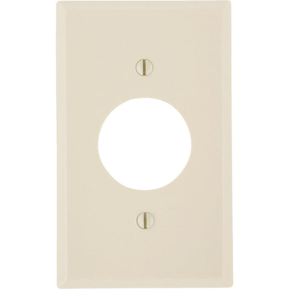 Leviton 1-Gang Smooth Plastic Single Outlet Wall Plate, Ivory