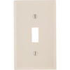 Leviton 1-Gang Plastic Toggle Switch Wall Plate, Light Almond