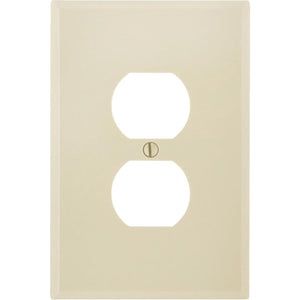 Wall Cover Plate, 1 Gang GFCI, White Plastic, 1 Pack. In Stock