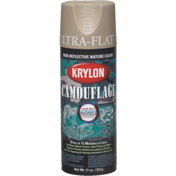 Krylon Camouflage 11 Oz. Ultra-Flat Spray Paint, Khaki