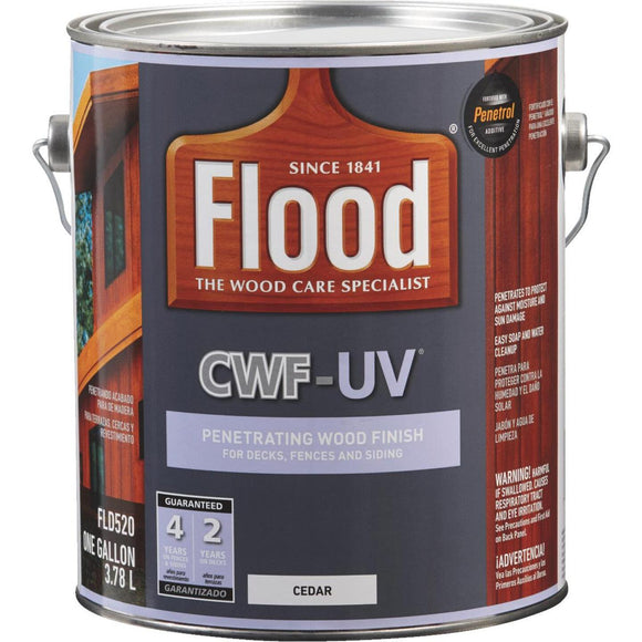 Flood CWF-UV Oil-Modified Fence Deck and Siding Wood Finish, Cedar, 1 Gal.