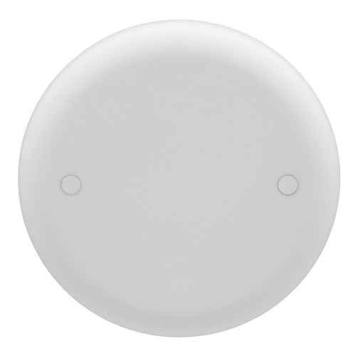 Thomas & Betts Carlon Ceiling Fan Box Cover, Round, Blank, 4-Inch Diameter, White