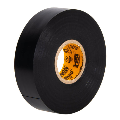 NSI Industries WW-732 WarriorWrap Premium 3/4 in. x 66 ft. 7 mil Vinyl Large Electrical Tape, Black