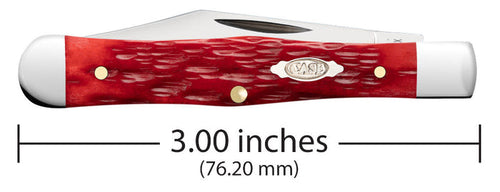 Case Peach Seed Jig Dark Red Bone CS Small Swell Center Jack